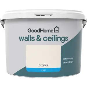 GoodHome Walls & ceilings Ottawa Matt Emulsion paint, 2.5L