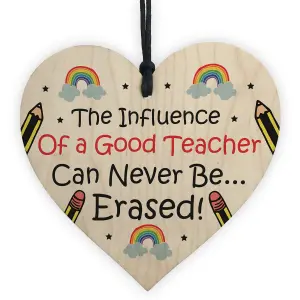 Gift For Teacher Leaving School Nursery Gift Wood Heart Thank You From Student