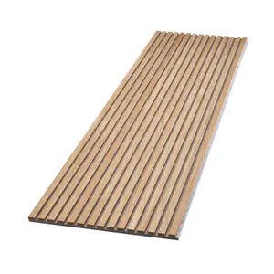 Acupanel Contemporary Natural Oak Slat Acoustic Wood Slat Wall Panel 240cm x 60cm (Black Felt)