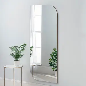 Large Irregular Full Length Mirror Gold