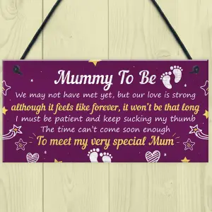 Red Ocean Mummy To Be Gifts From Bump Hanging Plaque Baby Shower Present To Mum From Baby Daughter Son Gift