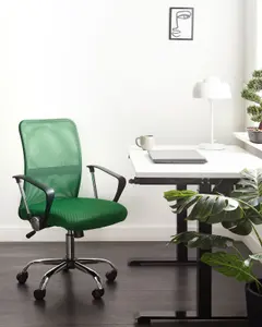 Beliani Minimalist Office Chair Green BEST