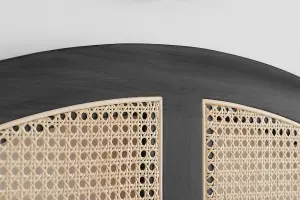 Birlea Leonie Super King Rattan Bed Black