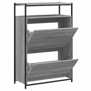 Shoe Cabinet Grey Sonoma 75x34x112 Engineered Wood