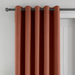 Catherine Lansfield Wilson Blackout Thermal 117x213cm Door Panel Terracotta