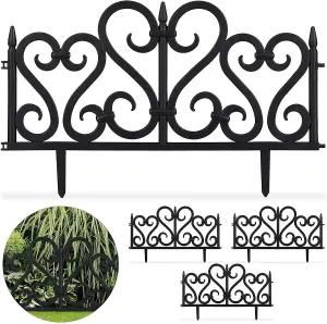 Victorian Style Fencing Garden Edging - Black