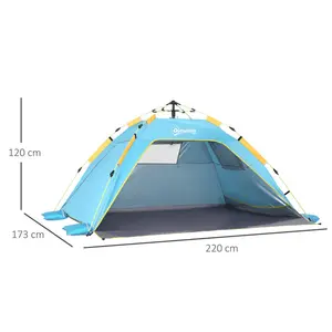 2 Person Tent Light Blue