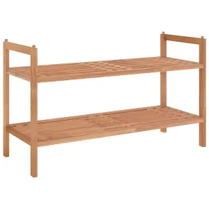 Berkfield Shoe Rack 69x27x41 cm Solid Wood Walnut