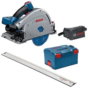 Bosch GKT18V-GC 18v BITURBO Brushless Plunge Saw 140mm + LBOXX + 0.8m Guide Rail