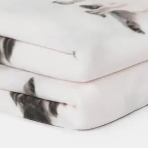 Pack of 10 x Pug Dog Printed Fleece Blanket Throw