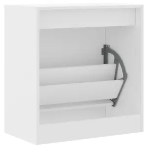 Shoe Cabinet White 60x34x63.5 cm Engineered Wood