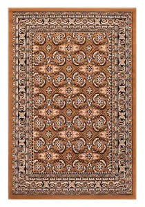 Traditional Poly Esta Gold Rug by Rug Style-60cm X 110cm