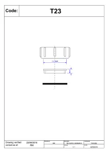 McAlpine T23 1" Blank Cap with nut for BSP threads