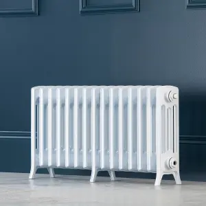 Arroll Edwardian Cast aluminium White 15 Column Radiator, (W)906mm x (H)450mm