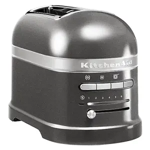 KitchenAid Artisan Medallion Silver 2 Slot Toaster and Kettle Set