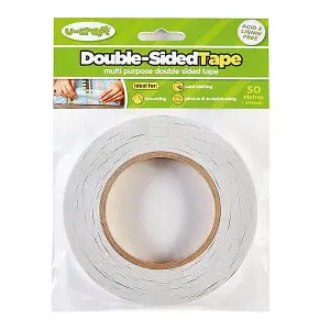 U-Craft Double Sided Self Adhesive Tape Easy Tear Permanent 12mm x 50m