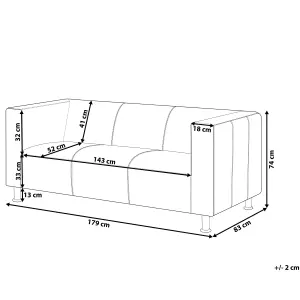 3 Seater Fabric Sofa Green FLORO