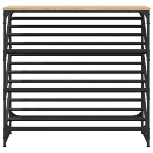 Shoe Rack Sonoma Oak 90x30x85 cm Engineered Wood