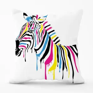 Multi Coloured Zebra Outdoor Cushion 45cm x 45cm