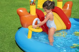 Bestway Wild West Play Centre Children's Paddling Pool with Slide for Outdoor Fun