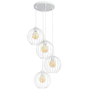 Luminosa Mercure Cluster Pendant Ceiling Light White 40cm