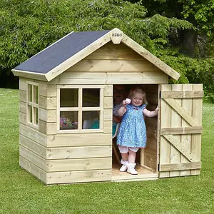 Rebo Orchard 4FT x 4FT Children's Wooden Garden Playhouse - Robin