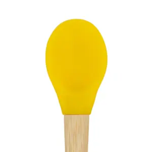 Tiny Dining Bamboo Silicone Tip Spoon - Olive Green