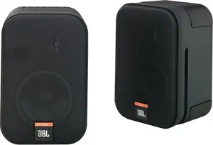 JBL Control One Rugged 2-Way 100mm (4") Bookshelf Satellite Audio Monitor Speakers (Pair) - Black Chrome