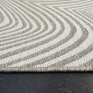 Beige Abstract Outdoor Rug, Abstract Stain-Resistant Rug For Patio, Garden, Deck, 5mm Modern Outdoor Rug-160cm X 230cm