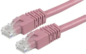 PRO SIGNAL - RJ45 Male to Male Cat6 UTP Ethernet Patch Lead, 5m Pink