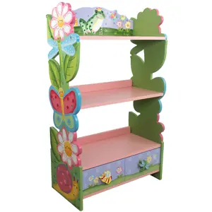 Fantasy Fields Magic Garden 3-Tier Wooden Bookcase and Storage Drawers, Multi