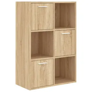 Berkfield Storage Cabinet Sonoma Oak 60x29.5x90 cm Engineered Wood