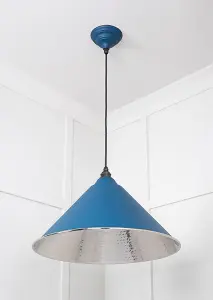 Hammered Nickel Hockley Pendant in Upstream