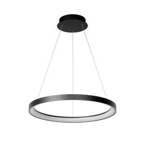 Lucide Vidal Modern Pendant Light 58cm - LED Dim. - 1x48W 2700K - Black