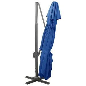 Berkfield Cantilever Umbrella with Double Top Azure Blue 400x300 cm