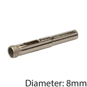 PRO 8mm Diamond Dust Core Drill Bit & Shank Tile Marble Glass Hole Saw Cutter