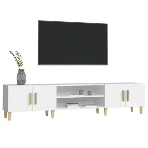 Berkfield TV Cabinet White 180x31.5x40 cm Engineered Wood