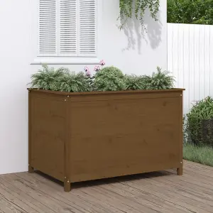 Berkfield Garden Raised Bed Honey Brown 119.5x82.5x78 cm Solid Wood Pine