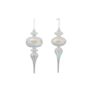 Juri Bauble Drop Clear Lustre (Set Of 2) D80x220mm (Set of 2)