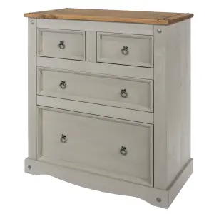 Premium Corona Grey, 2+2 chest of drawers