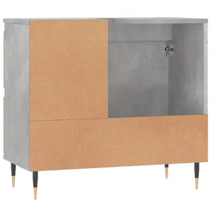 Berkfield Bathroom Cabinet Concrete Grey 65x33x60 cm Engineered Wood