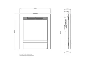 Be Modern Kempton 2kW Chrome effect Electric Fire (H)565mm (W)413mm (D)75mm