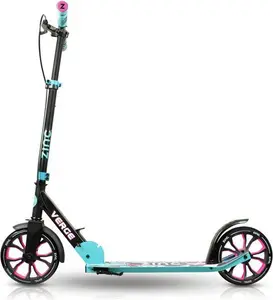 Zinc Verge Pro Foldable Big Wheel Scooter - Pink & Blue