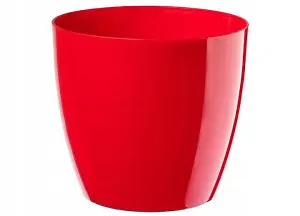 Waste Paper Basket Dust Bin Round Plastic Step Office Bathroom Red 28cm