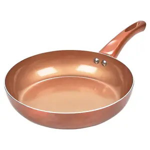 URBNLIVING 28cm Length Frying Pan Ceramic Copper Steel Cooking Pots Saucepans Kitchen Cookware