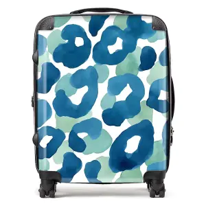 Watercolour Leopard Print Suitcase - Large