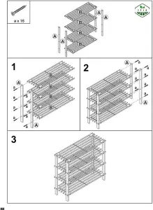 AAMEN Freestanding 4 Tier Bamboo Shoe Rack Strong Heavy Duty Durable Wooden Shoe Rack