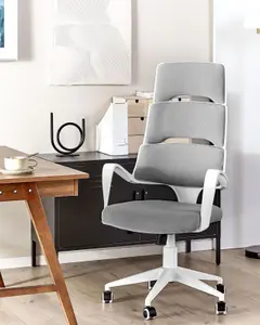 Beliani Modern Office Chair Grey GRANDIOSE