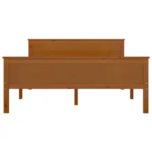 Berkfield Bed Frame Honey Brown Solid Wood Pine 120x200 cm