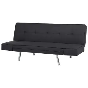 Beliani Scandinavian Sofa Bed BRISTOL Black